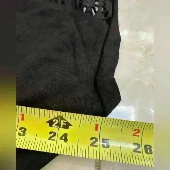 Calvin Klein Crochet Beach Coverup Casual Dress Black Drawstring 2 Pockets Sz XL - Picture 10 of 12